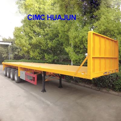Long Distance Transportation 4 Axles Heavy Duty Flatbed Semi Trailer Truck and 12 Twist Locks