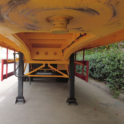 Long Distance Transportation 4 Axles Heavy Duty Flatbed Semi Trailer Truck and 12 Twist Locks