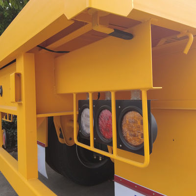 Long Distance Transportation 4 Axles Heavy Duty Flatbed Semi Trailer Truck and 12 Twist Locks