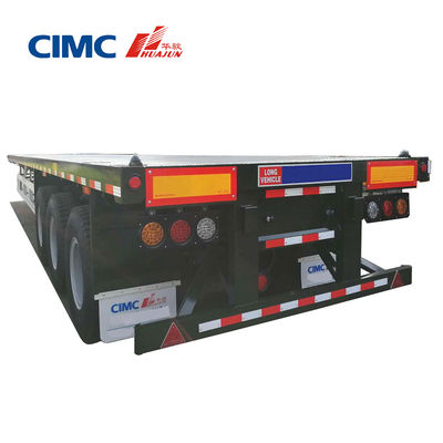 40ft Container Flatbed Semi Truck Trailers with Optional Tires and 12 Sets Twist Locks