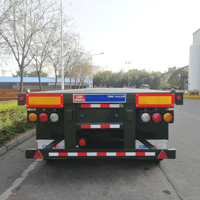 40ft Container Flatbed Semi Truck Trailers with Optional Tires and 12 Sets Twist Locks