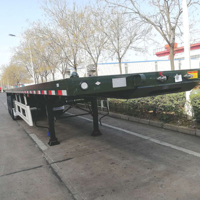 40ft Container Flatbed Semi Truck Trailers with Optional Tires and 12 Sets Twist Locks