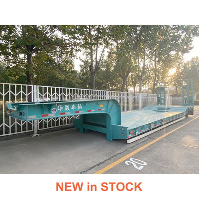 3 Axles Lowbed Trailer with Mechanical Suspension CIMC HUAJUN Stock