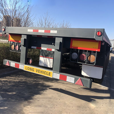 CIMC HUAJUN Flatbed Container Semi Trailer with 12 Twist Locks and Custom's Requirement