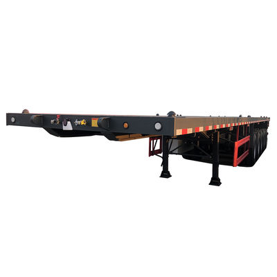 CIMC HUAJUN Flatbed Container Semi Trailer with 12 Twist Locks and Custom's Requirement