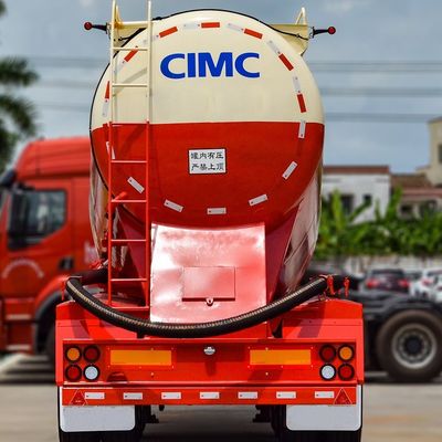 Durable CIMC HUAJUN 40CBM Dry Bulk Powder Cement Tank Carrier 3 Axles Tanker Semi Trailer
