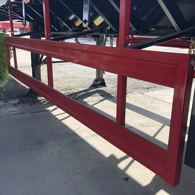 Leaf Spring Suspension 40ft Straight Beam Container Transportation Semi-Trailer with 12 Twist Locks