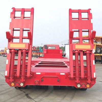 3.5&quot; 90mm Jost King Pin 13T HUAJUN Axle Low Bed Semi Trailer for Heavy Equipment