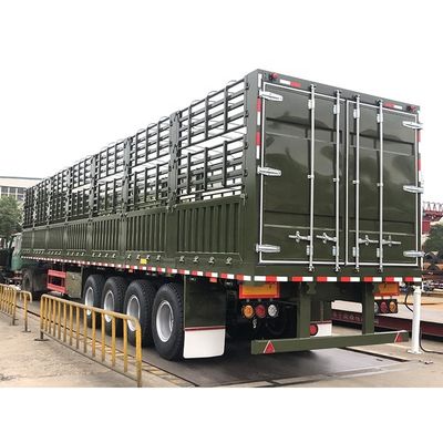 60 Ton Loading Capacity Semi Truck Trailer with Fence and Tarpaulin Main Beam T700/Q345 Steel