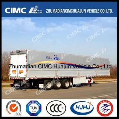 CIMC HUAJUN Side Curtain Semi Trailer Truck Trailer Steel 13750*2500 CN HEN 50ton Ce