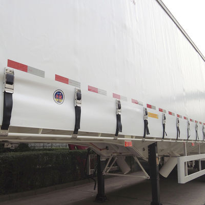 CIMC HUAJUN Trailer Curtain Tensioner 3 Axles 40 ft Drop Deck for Dry Cargo Transport