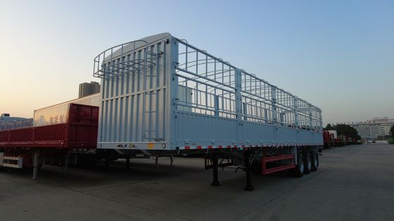 CIMC HUAJUN 11.00R20 Straight Beam Cargo Stake Fence Semi-Trailer for Cargo Transport