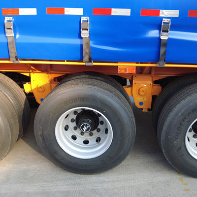 Green Transport Utility Dry Van Truck Trailer with Cage CIMC HUAJUN Customers Optional