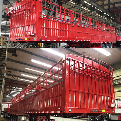 60 Ton Truck Trailer Fence Stake Cargo Semi Trailer for Cargo Transport by CIMC HUAJUN