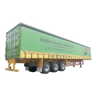 10.00R20/ 11.00R20/ 12R22.5 Tires 60 Ton Van Semi Trailer with Dual Line Braking System