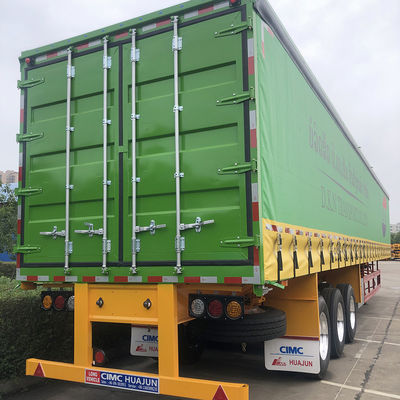 10.00R20/ 11.00R20/ 12R22.5 Tires 60 Ton Van Semi Trailer with Dual Line Braking System