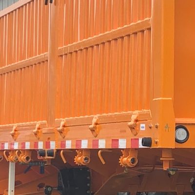 Myanmar Market 3 Axles 4 Axles Flatbed Cargo Semi Trailer with Side Wall and JOST/FUWA 28T Landing Gear
