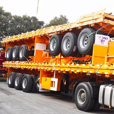 Myanmar Market 3 Axles 4 Axles Flatbed Cargo Semi Trailer with Side Wall and JOST/FUWA 28T Landing Gear