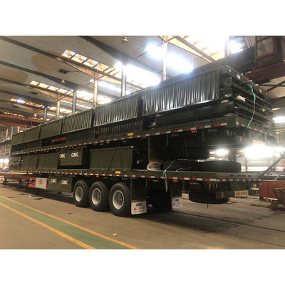 CIMC HUAJUN 3 Axles Cargo Truck Trailer Sales Tare Weight 7.5 Ton 13000*2500*3650mm
