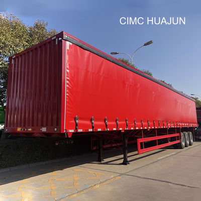 Truck Mechanical Suspension 40ft Curtain Side Semi Trailer for Loading and Unloading