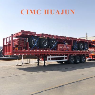 CIMC HUAJUN 2021New 3 Axles Cargo Transport Semi Trailer for Truck Capacity 60 Tons