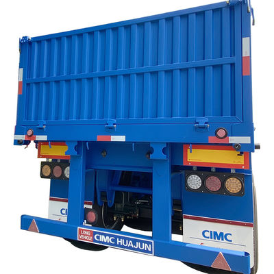 Hot 4 Axles Flatbed Semi Trailer with 1000mm Sidewall Max Payload of 60T 12.00R20 Tire