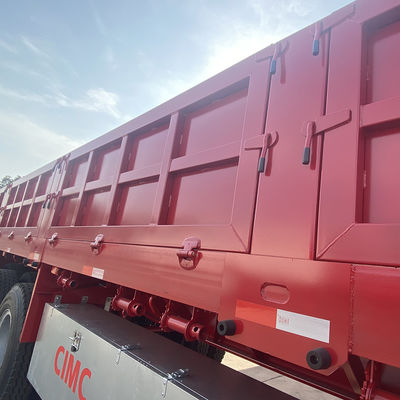 60T Max Payload 3 Axles Flatbed Semi Trailer with Side Door and Sidewall Cargo Fence