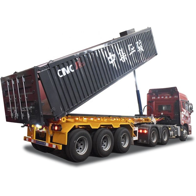 40000kg CIMC HUAJUN 3 Alxe Semi-Trailer Truck Trailer with Dump Body Steel FUWA 8500*2550*3400 CN HEN Hyva Ce