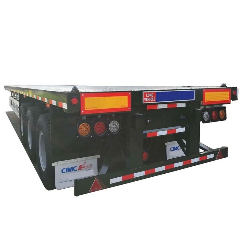 CIMC HUAJUN Semi-Trailer for Asian Market 3 axle 40FT flatbed container trailer built