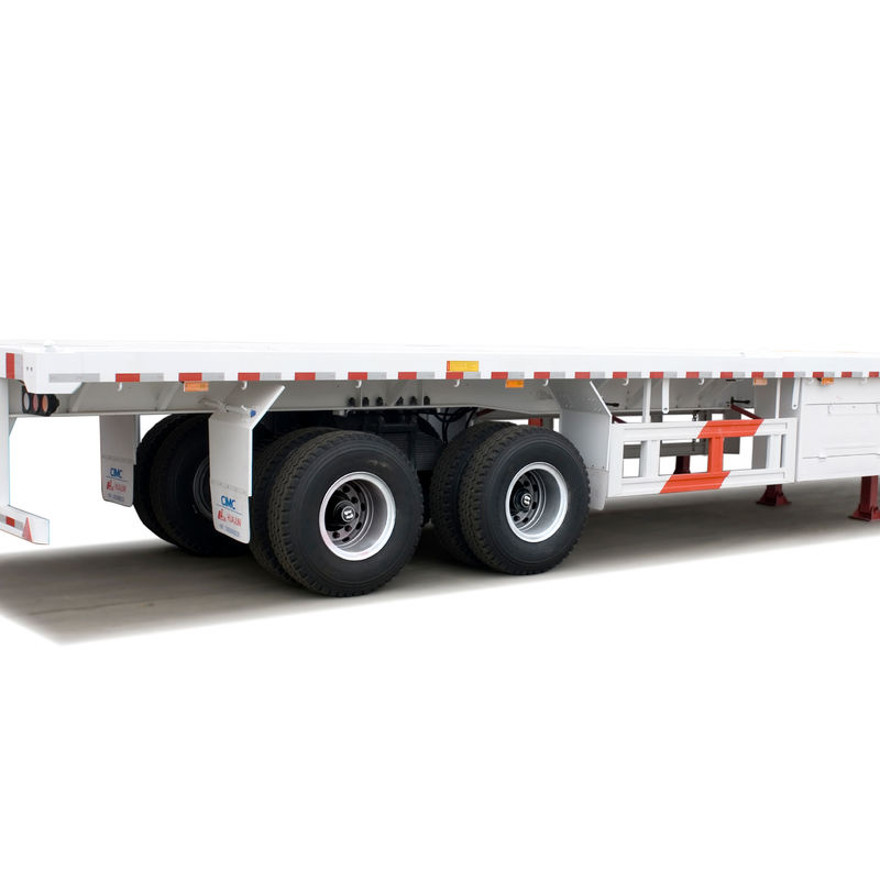 3 Axles 40 ft Flatbed Container Truck Semi Trailer with Competitive and Steel Material