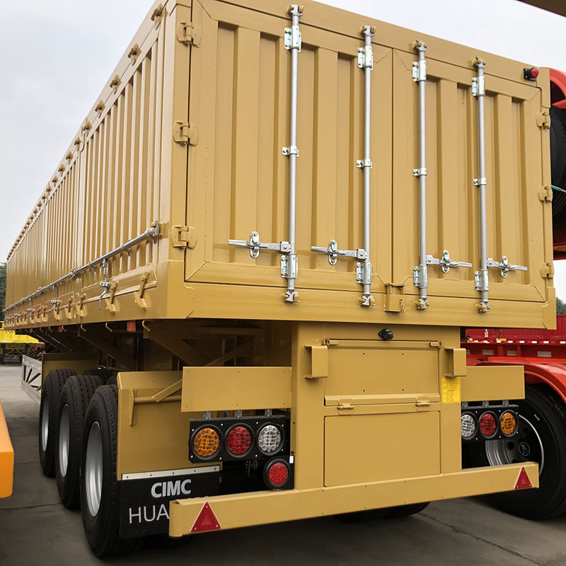 11.00r20 Tires and Standard 28Ton Landing Gear Side Tipper Semi-Trailer by CIMC HUAJUN