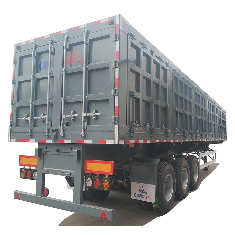 80 Tons Hydraulic Double Side Dump Tipping Truck Cargo Semi Trailer with 12.00R20 Tires