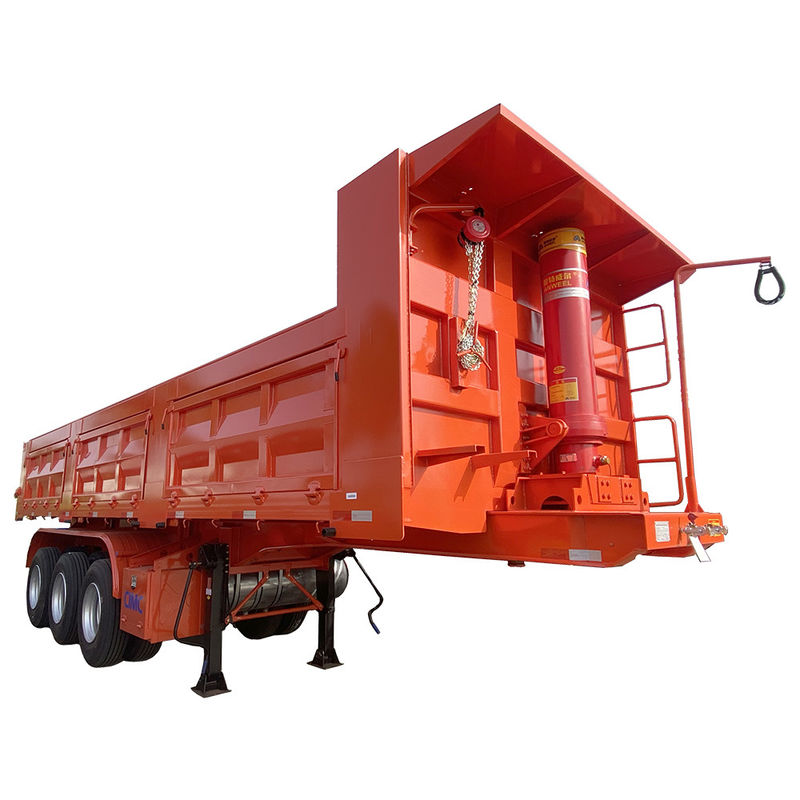 High Capacity 3 Axles Tractor Dumper Coal Transport Semi Trailer for 50-80 Tons Cargo