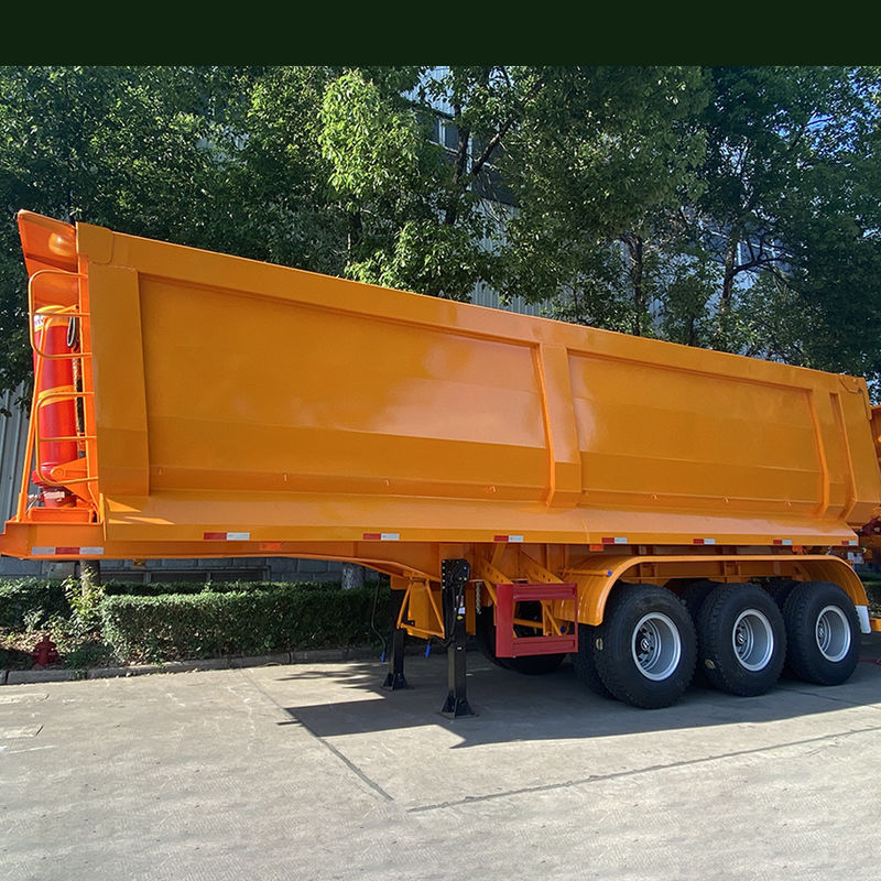 2022 Africa Model U-shaped Semi Trailer End Dump Truck with Stones and Sands Function