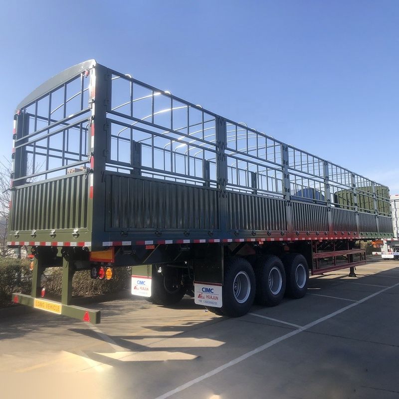 CIMC HUAJUN 3 Axles Cargo Truck Trailer Sales Tare Weight 7.5 Ton 13000*2500*3650mm