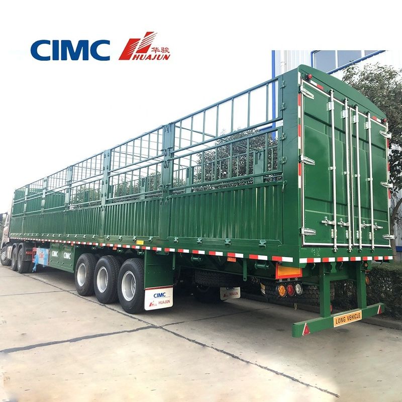 13/16 Ton Axle Tri Axles Livestock Fence Cargo Semi Trailer Truck with 11.00r20 Tire
